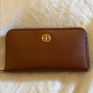 Tory Burch Tan Zip Wallet